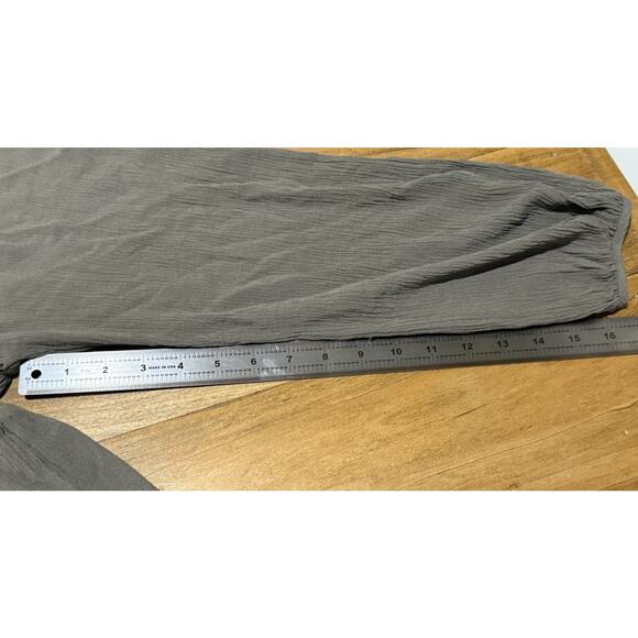 Vintage Purple Snow Womens Greenish Brown lined Tie Boho Dress Sz Large Romantic - Picture 7 of 8